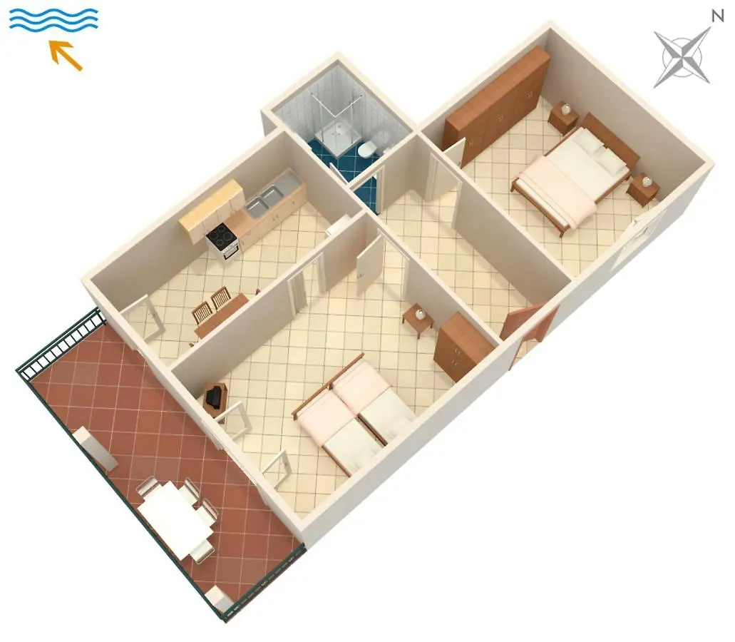 Apartments With A Parking Space Umag - 7094